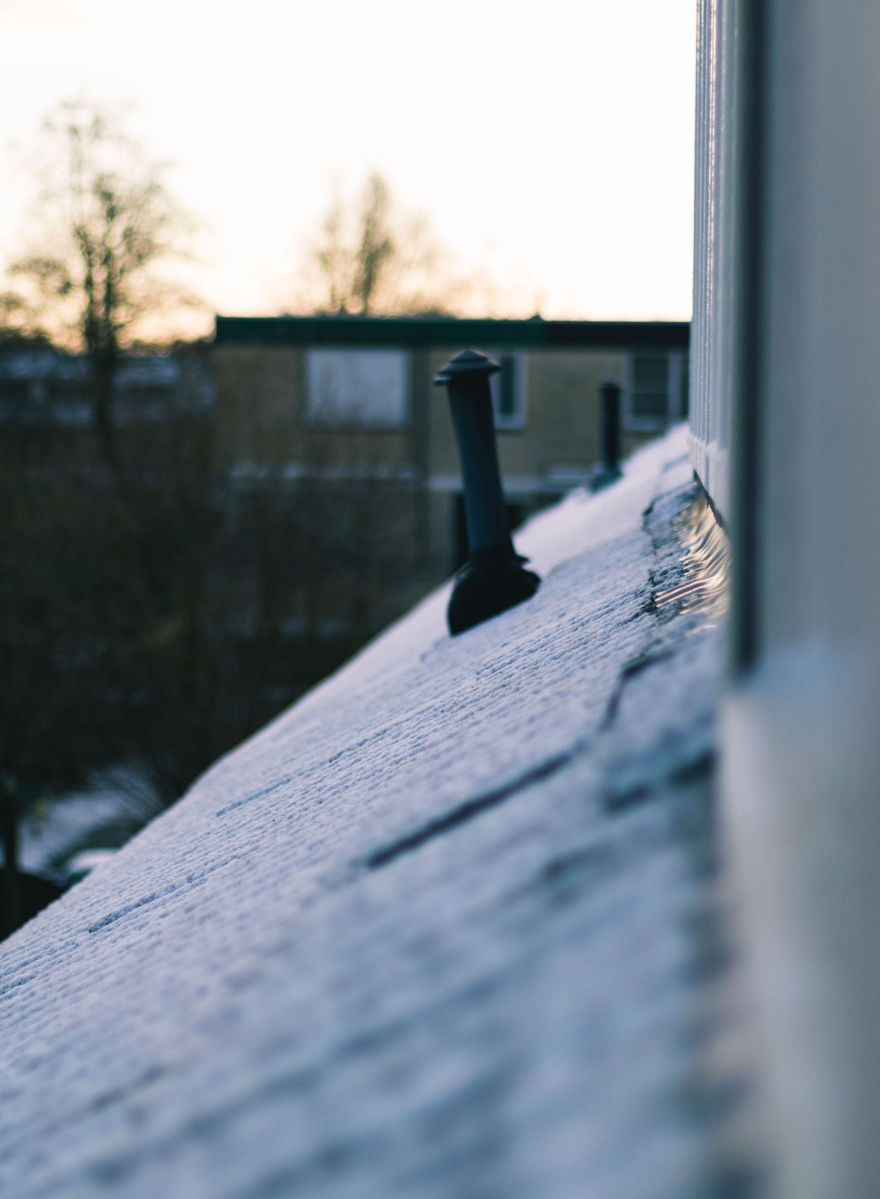 snow on a roof